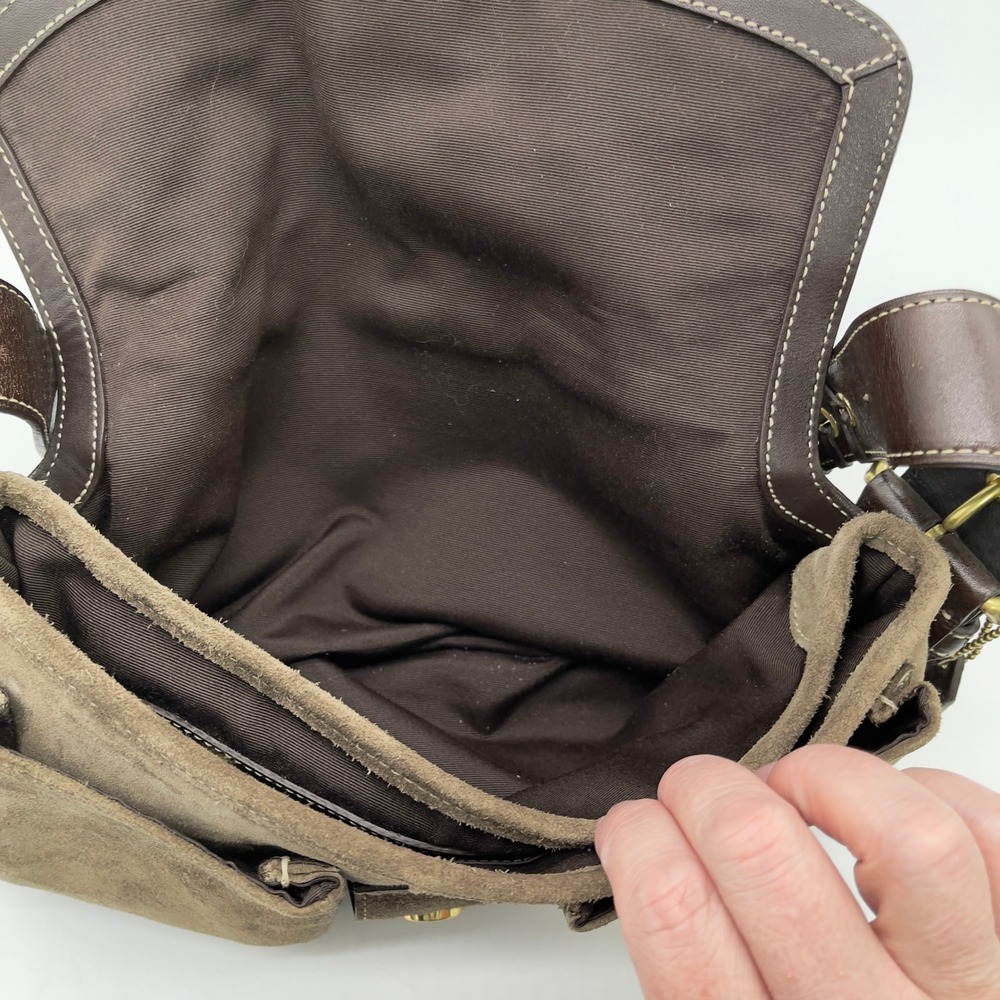 Y2K Coach Soho Suede Shoulder Bag Buckle Brown Quiet Luxury Indie F05S-3659 - Picture 14 of 16